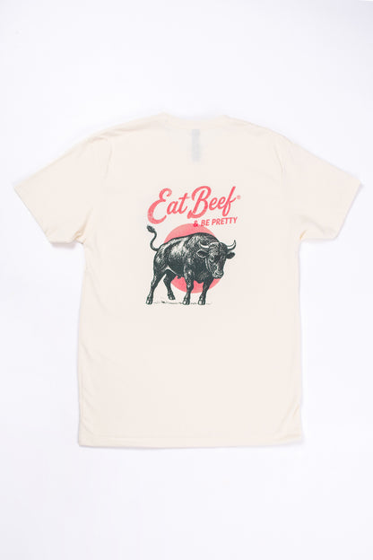 'Eat Beef & Be Pretty' Ivory Essentials Tee