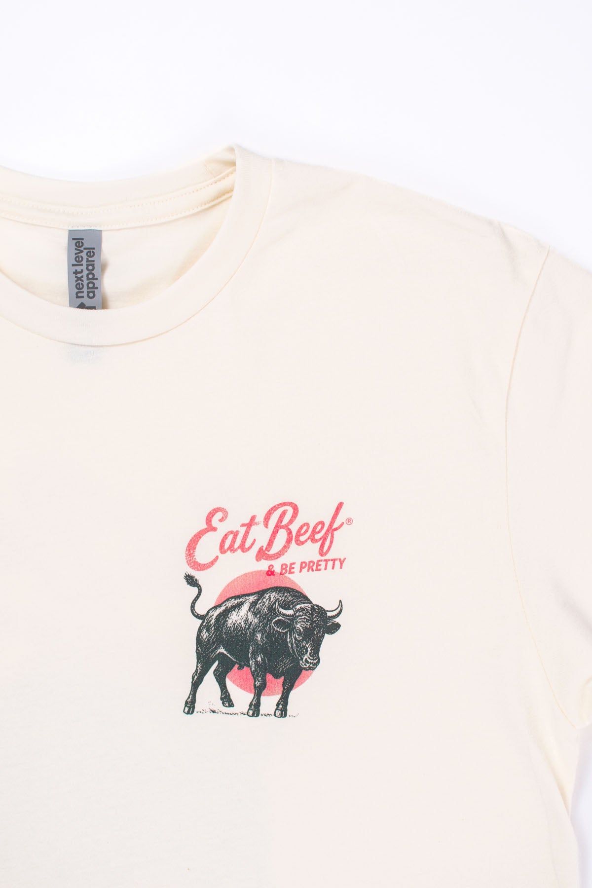 'Eat Beef & Be Pretty' Ivory Essentials Tee
