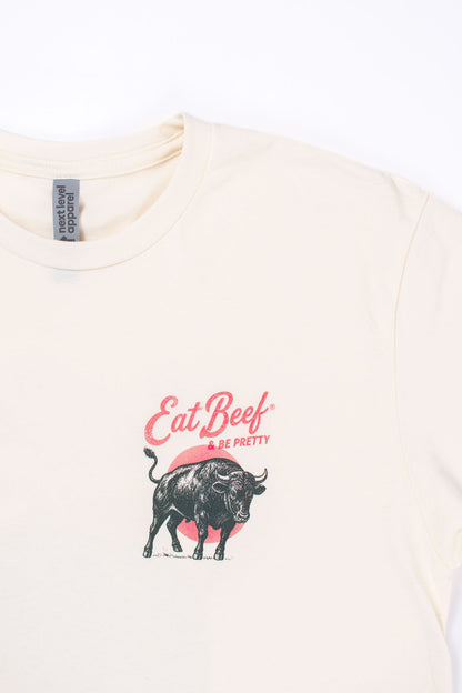 'Eat Beef & Be Pretty' Ivory Essentials Tee