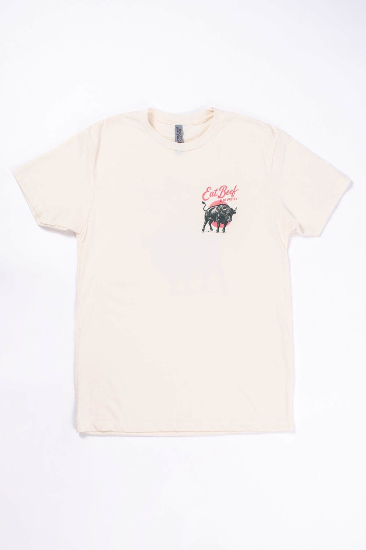 'Eat Beef & Be Pretty' Ivory Essentials Tee