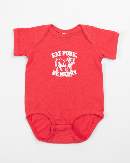 'Eat Pork, Be Merry' Baby Onesie