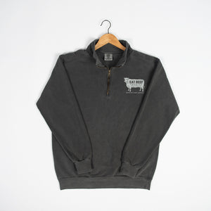 ‘Eat Beef America’ Washed Charcoal 1/4 Zip - American Farm Company