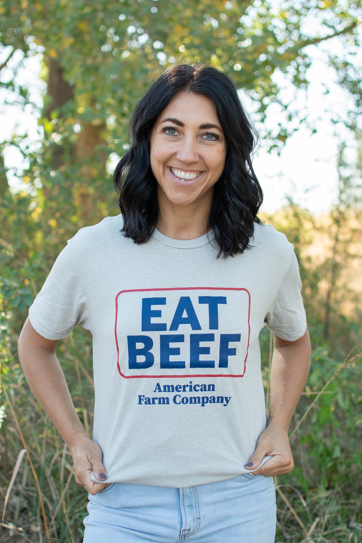 'Eat Beef' Grey Tee [W]
