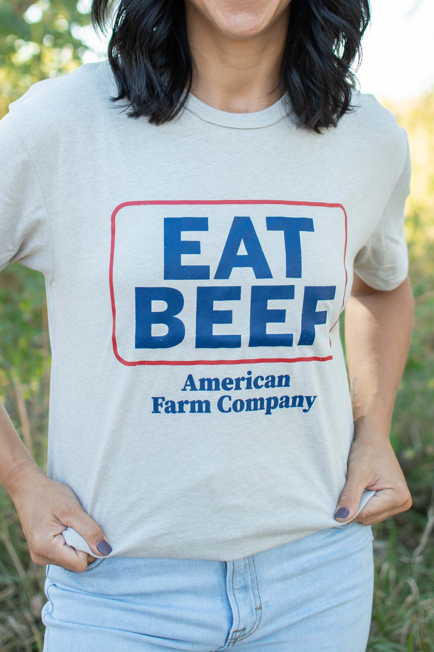 'Eat Beef' Grey Tee [W]