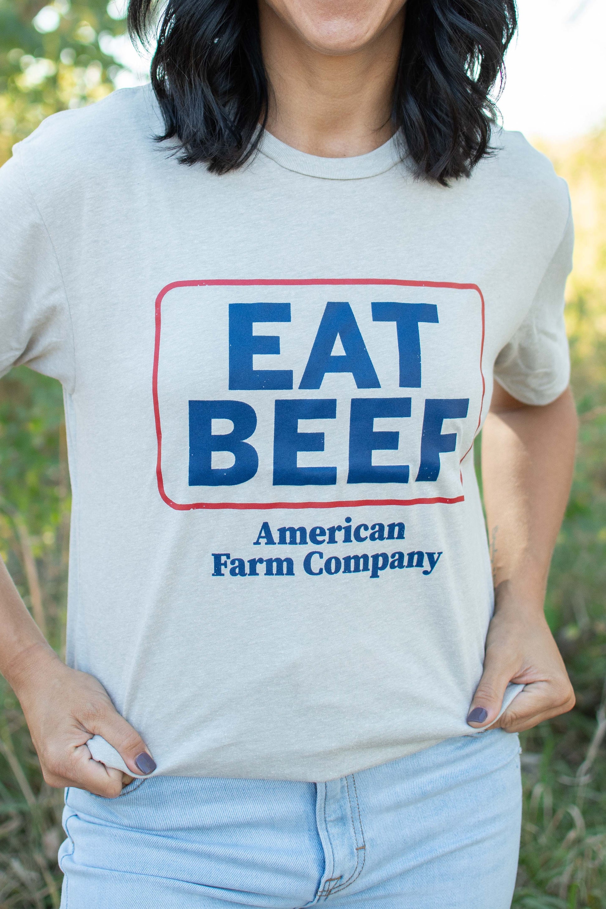 'Eat Beef' Grey Tee [W]