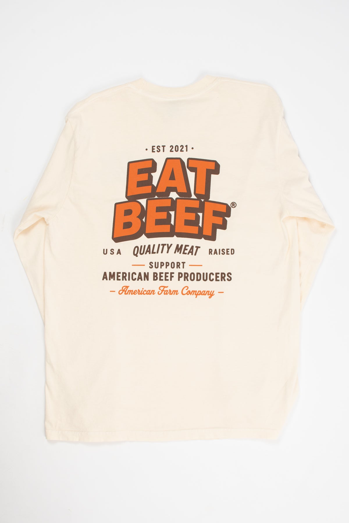 'Eat Beef' Ivory Long Sleeve