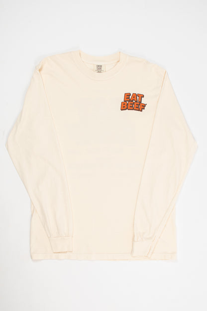 'Eat Beef' Ivory Long Sleeve