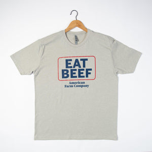 'Eat Beef' Grey Tee - American Farm Company