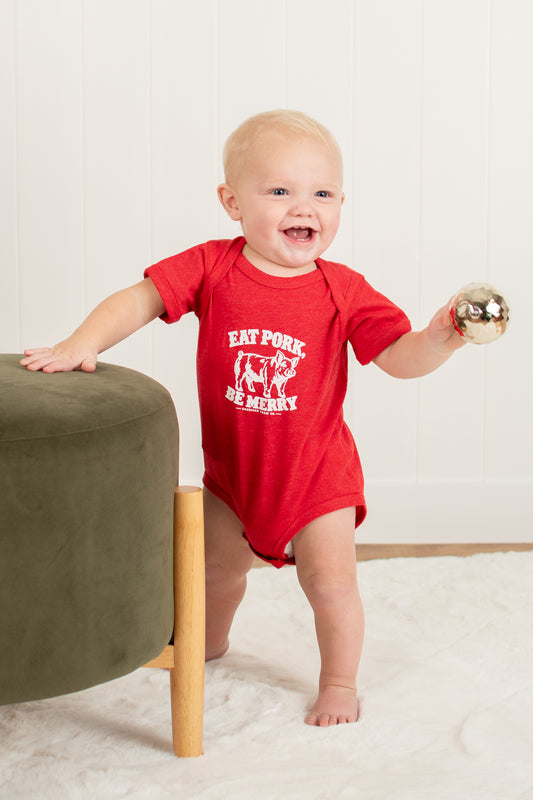 'Eat Pork, Be Merry' Baby Onesie
