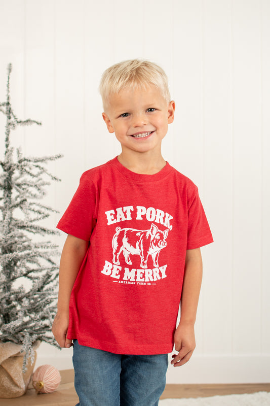 'Eat Pork, Be Merry' Toddler/Youth T-Shirt