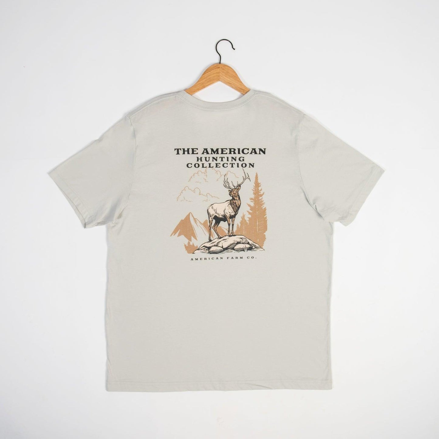 Elk Landscape Grey Tee - American Farm Company