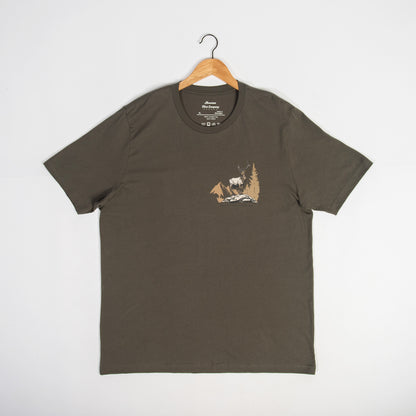 Elk Landscape Olive Tee - American Farm Company