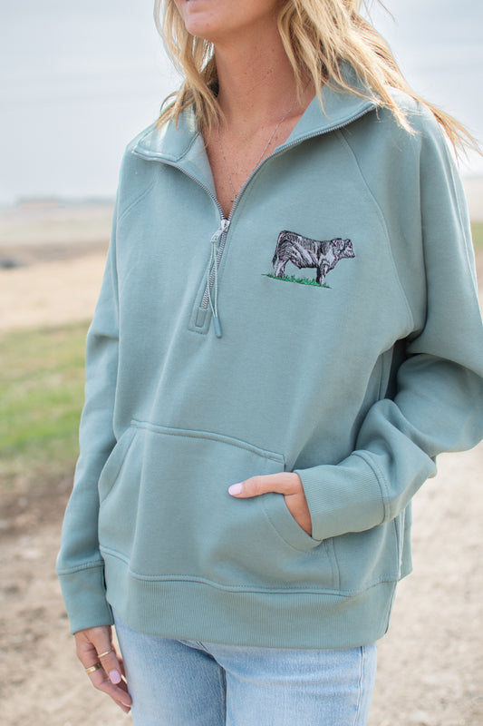 Embroidered Angus Beef 1/4 Zip