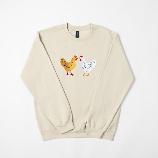 Embroidered Chicken Crewneck