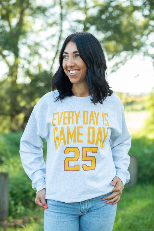 'Every Day is Game Day' Ash Crewneck