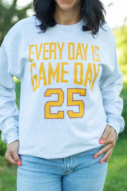 'Every Day is Game Day' Ash Crewneck