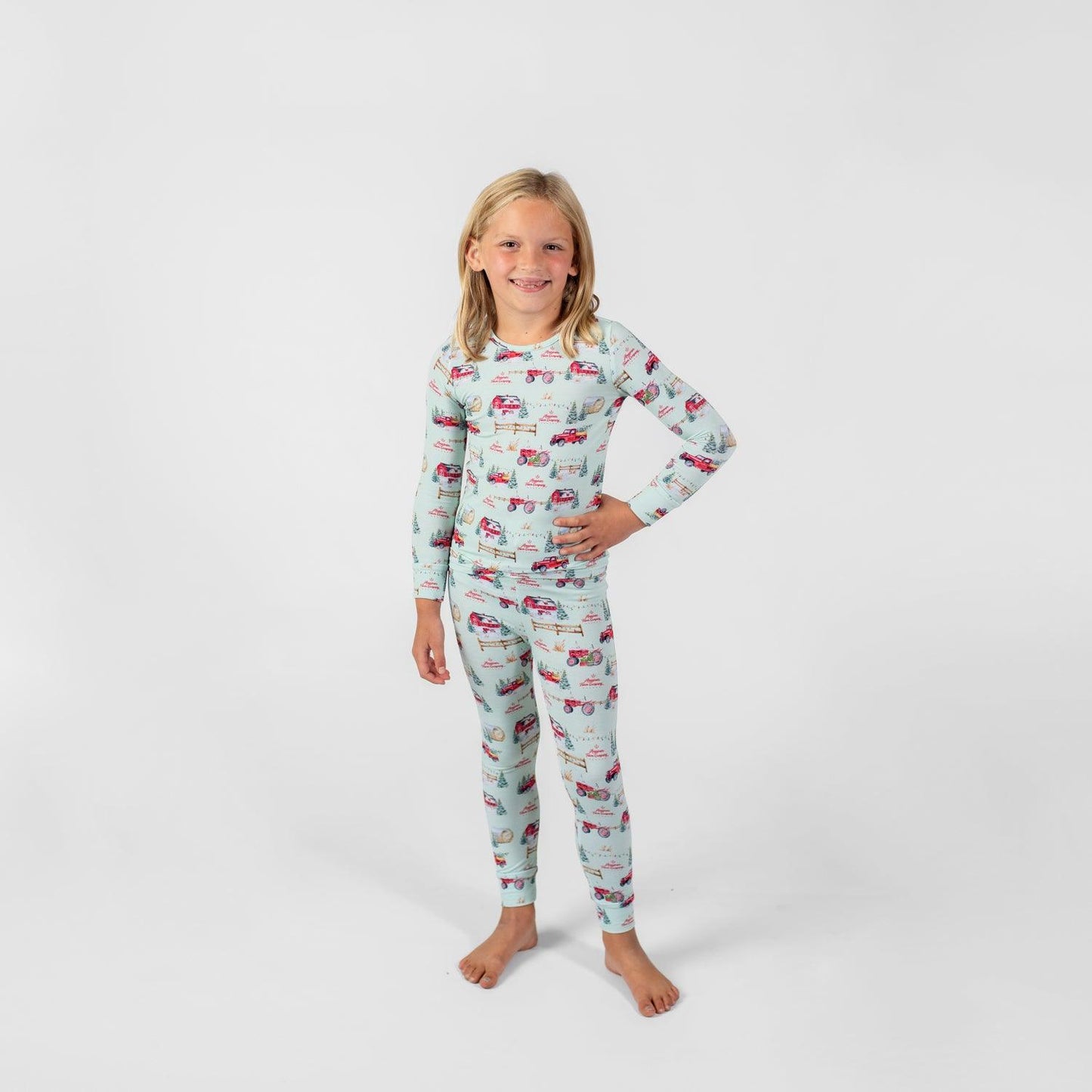 Christmas on the Farm Toddler/Youth Bamboo Pajamas - American Farm Company