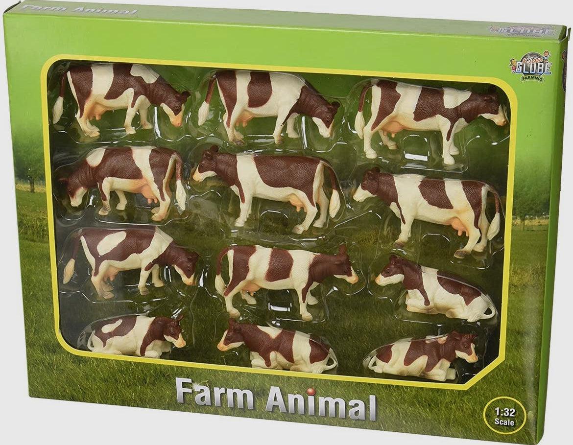 Set of 12 Brown Cows - American Farm Company