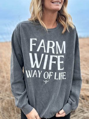 Farm Wife Way of Life Black Crew