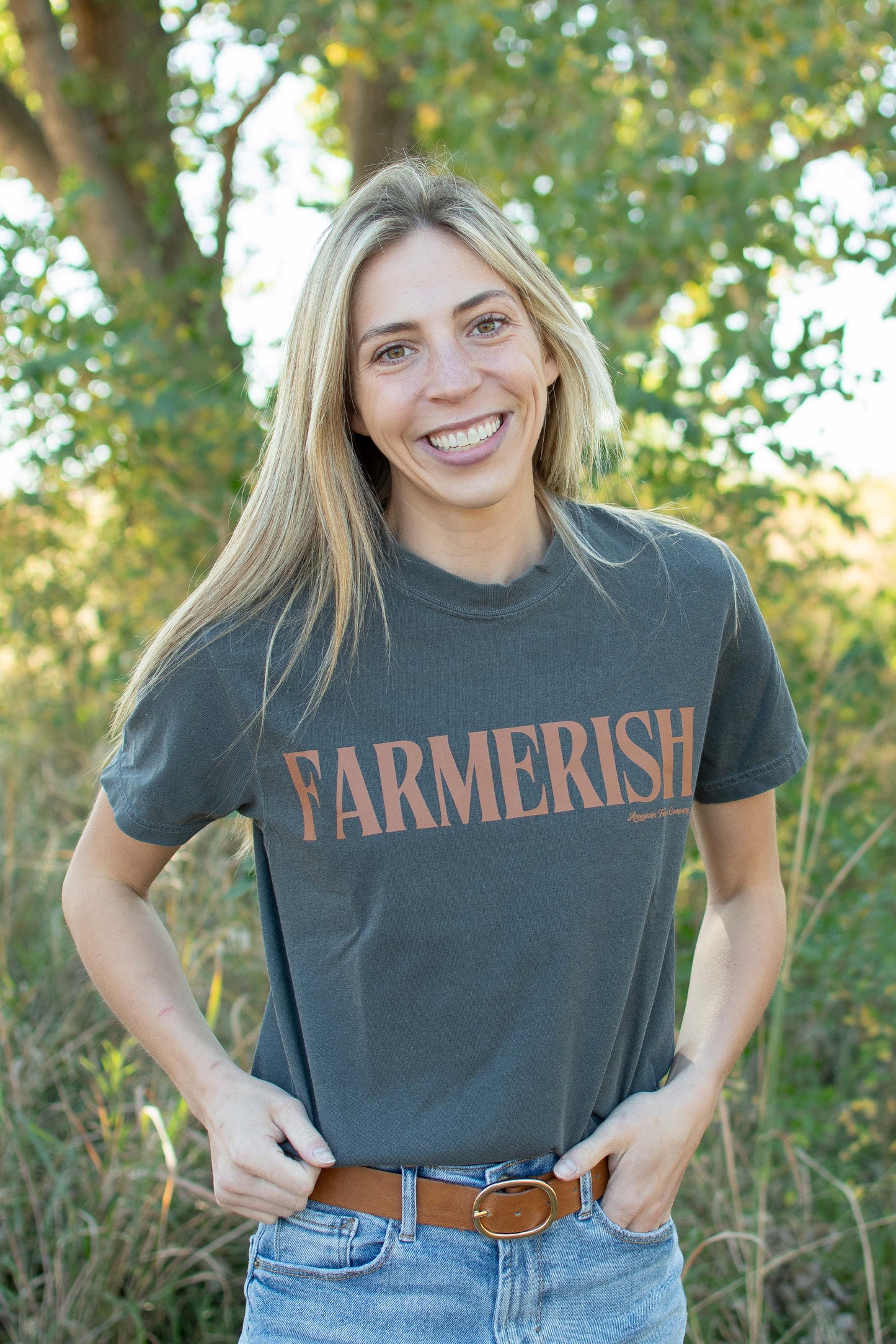 'FARMERISH' Charcoal Tee