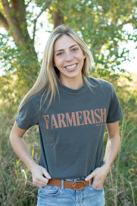 'FARMERISH' Charcoal Tee