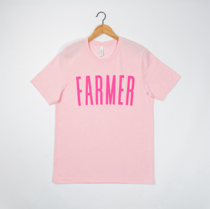 'FARMER' Pink Tee
