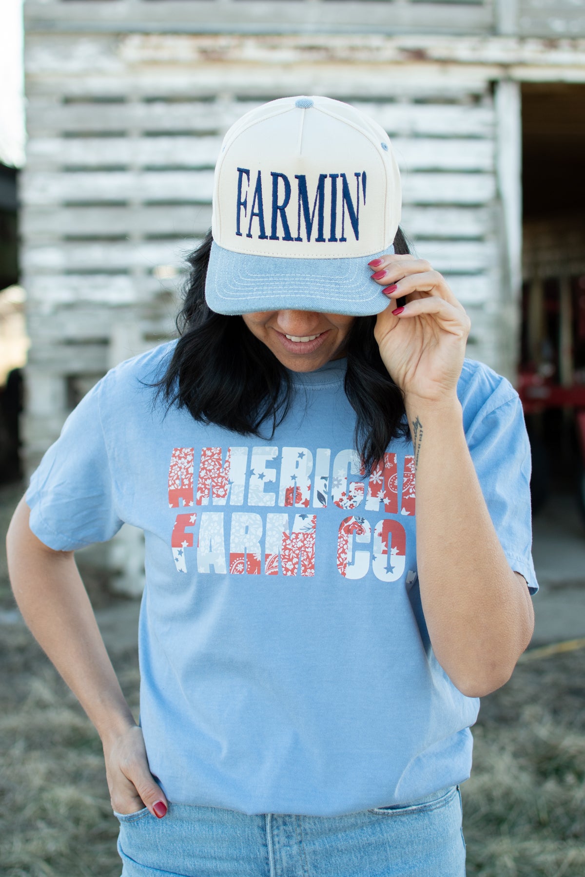 'FARMIN' Embroidered Trucker Hat