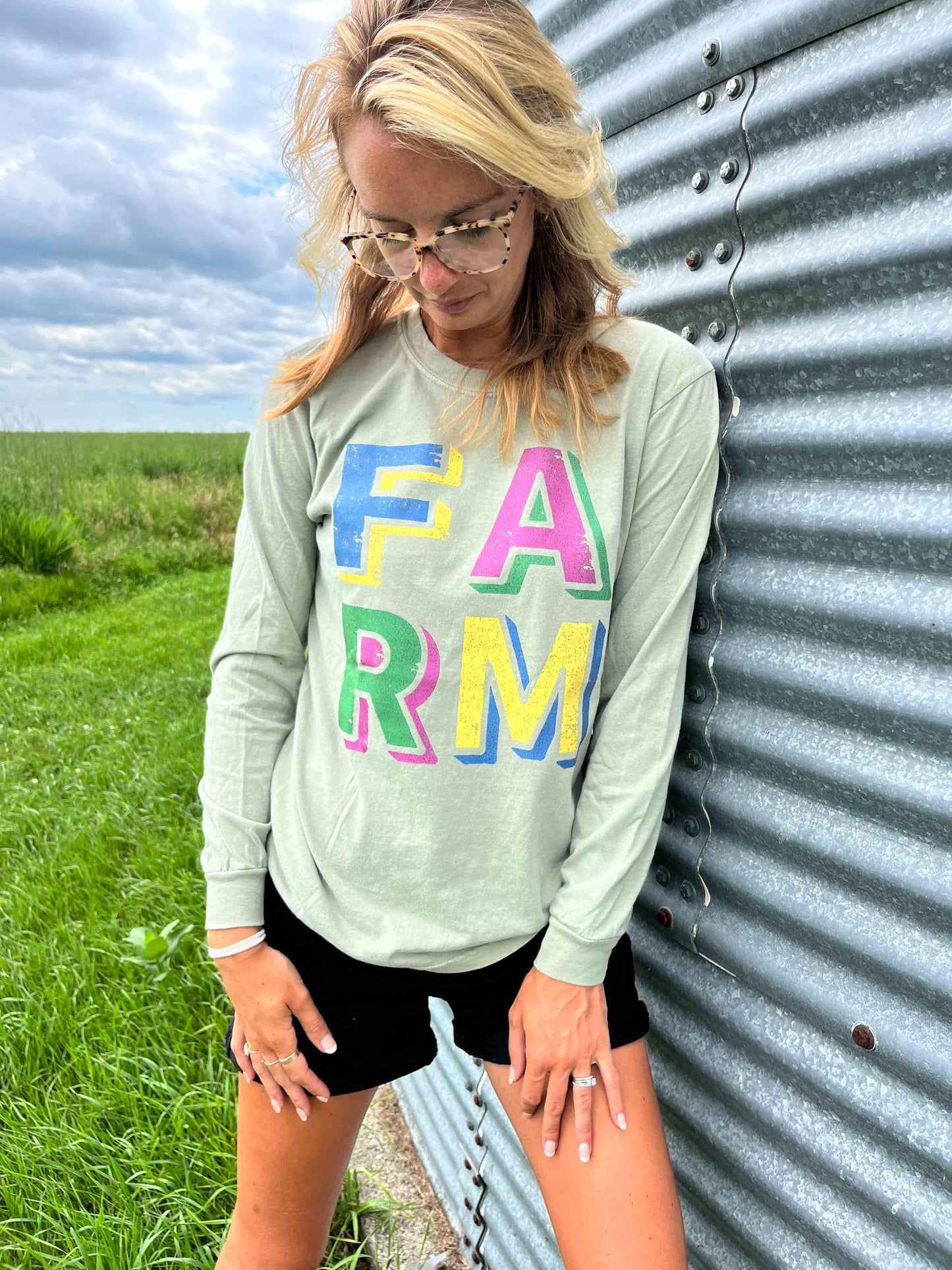 ‘FARM’ Block Autumn Long Sleeve