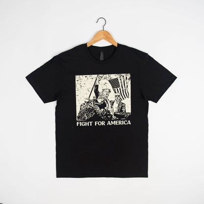 FIGHT FOR AMERICA Black Tee - Trump ‘24 - American Farm Company