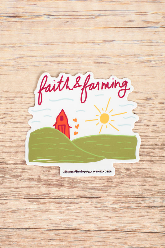 'Faith & Farming' Sticker