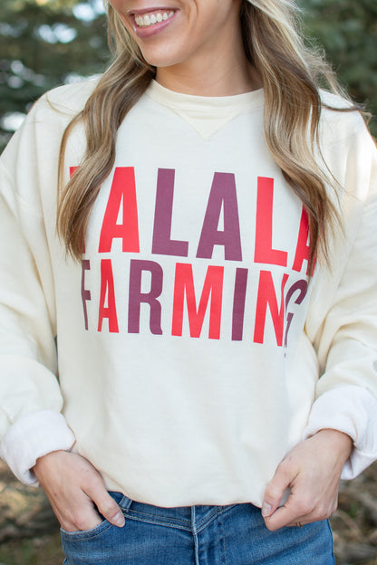 'FalalaFarming' Ivory Crewneck