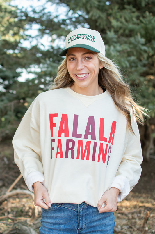 'FalalaFarming' Ivory Crewneck