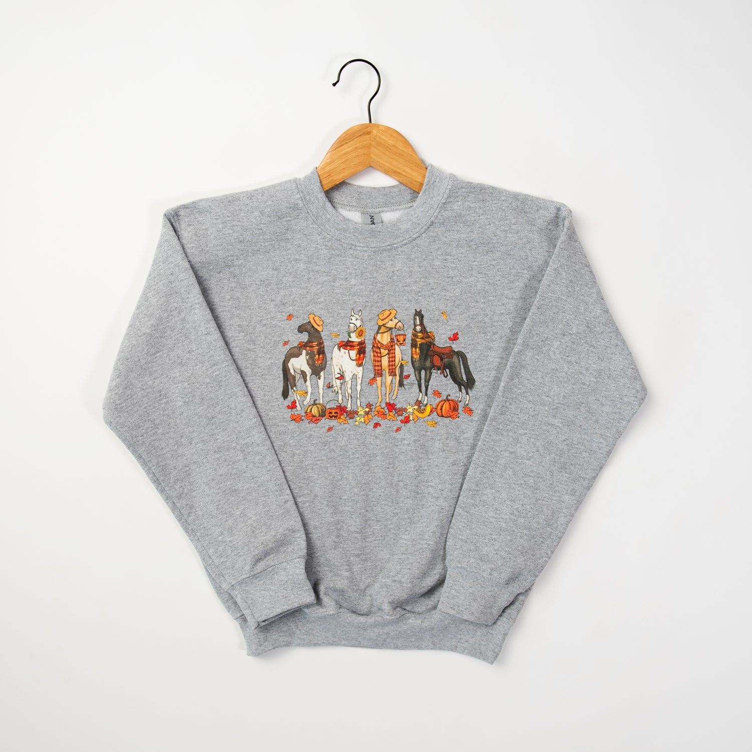 Fall Horses Grey Youth Crew - American Farm Company