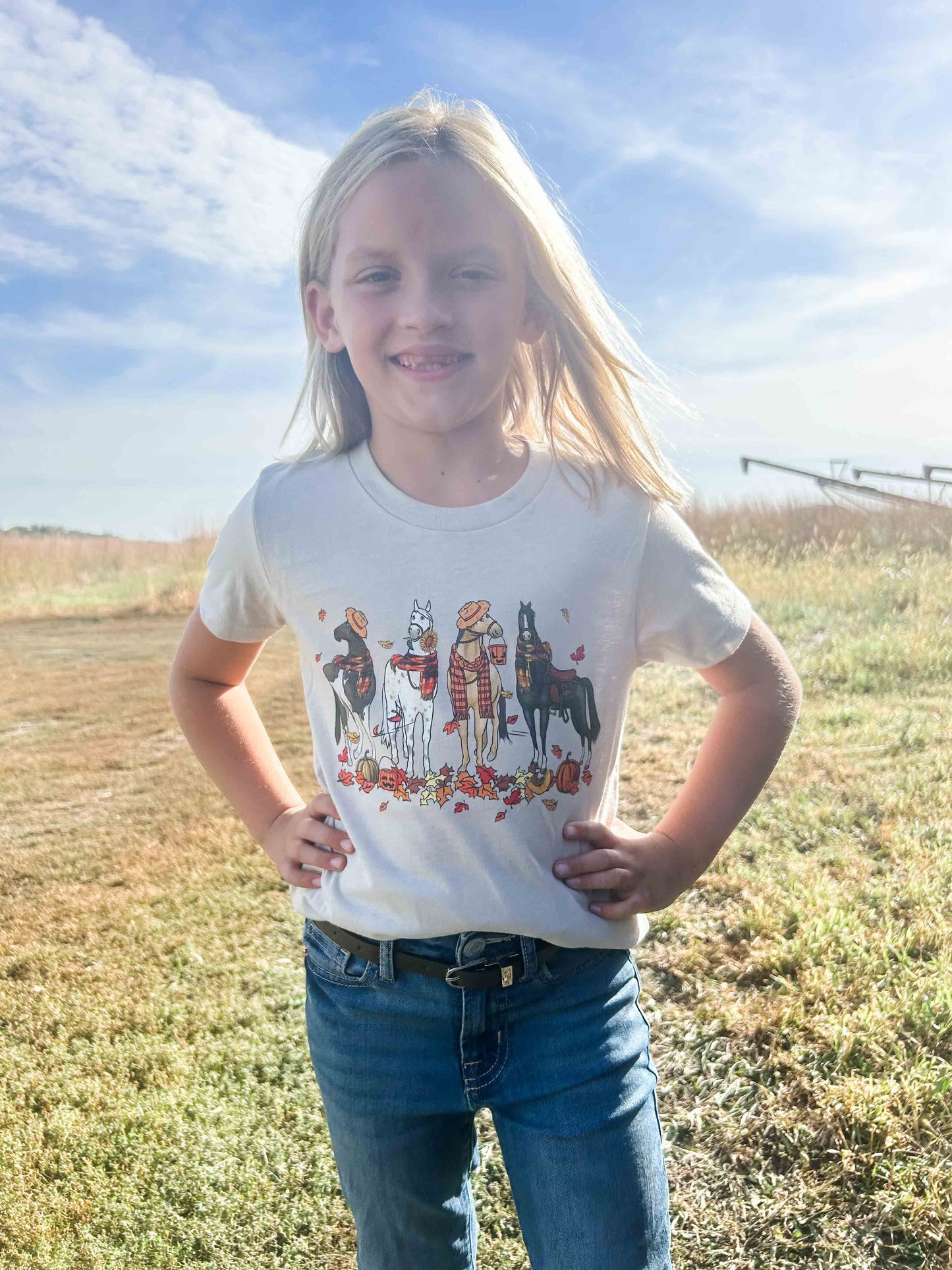 Fall Horses Youth Tee - American Farm Company