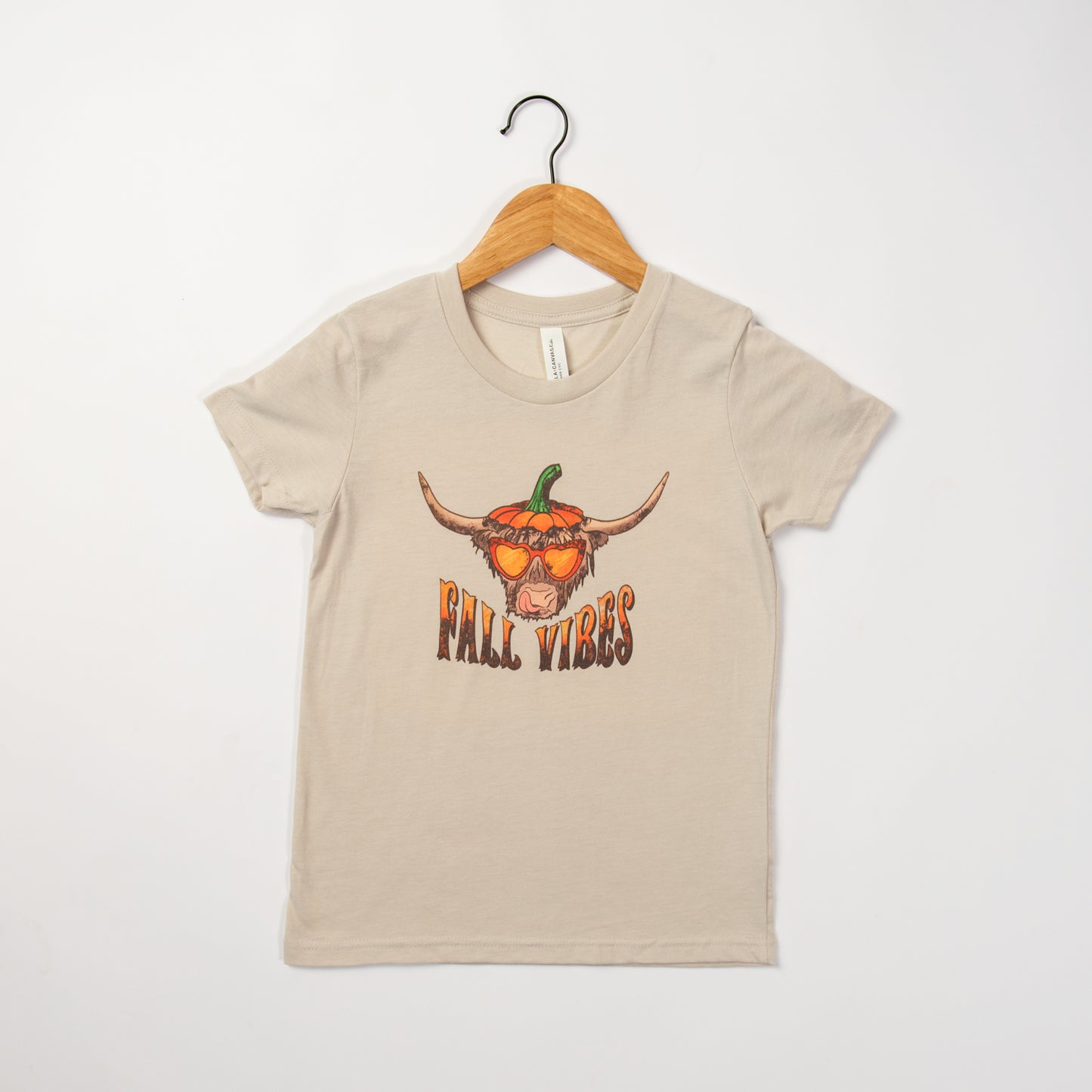 Fall Vibes Highland Cow Youth Tee - American Farm Company