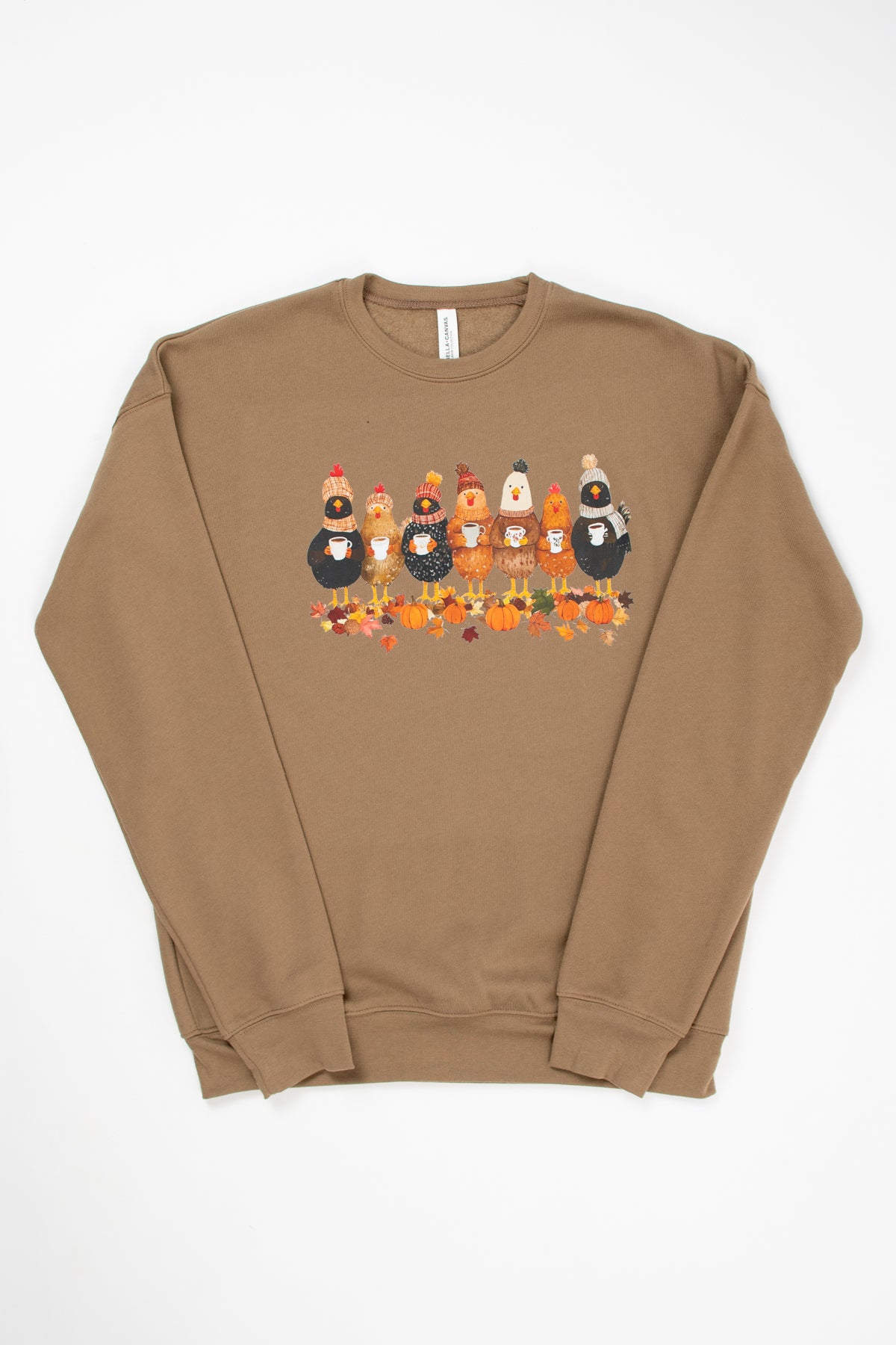 Fall Chickens, Coffee, & Pumpkins Adult Crewneck