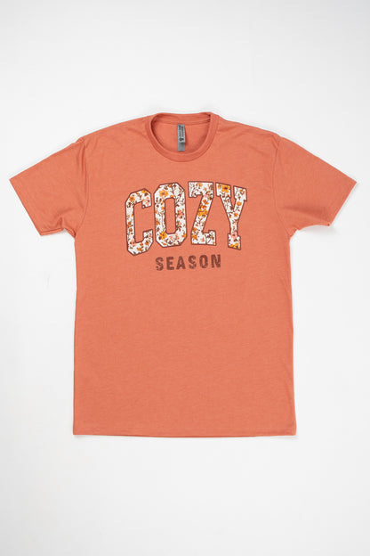 Fall Floral 'Cozy Season' Adult T-Shirt