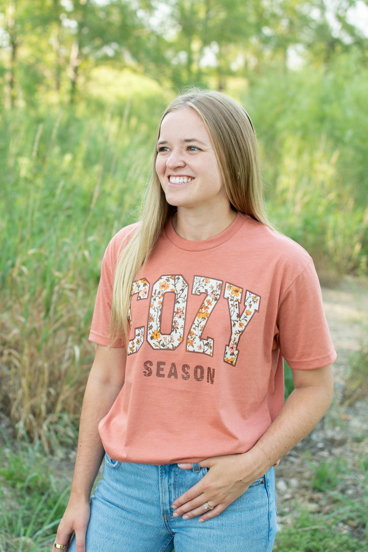 Fall Floral 'Cozy Season' Adult T-Shirt