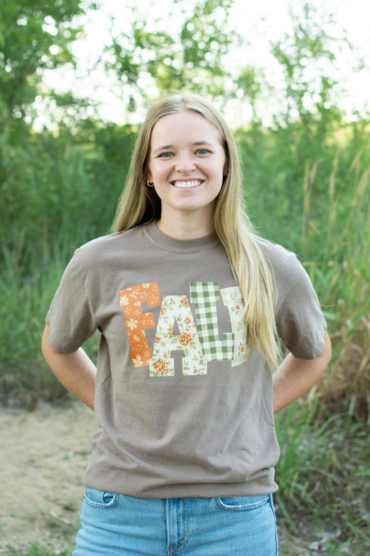 Fall Floral 'Fall' Adult T-Shirt