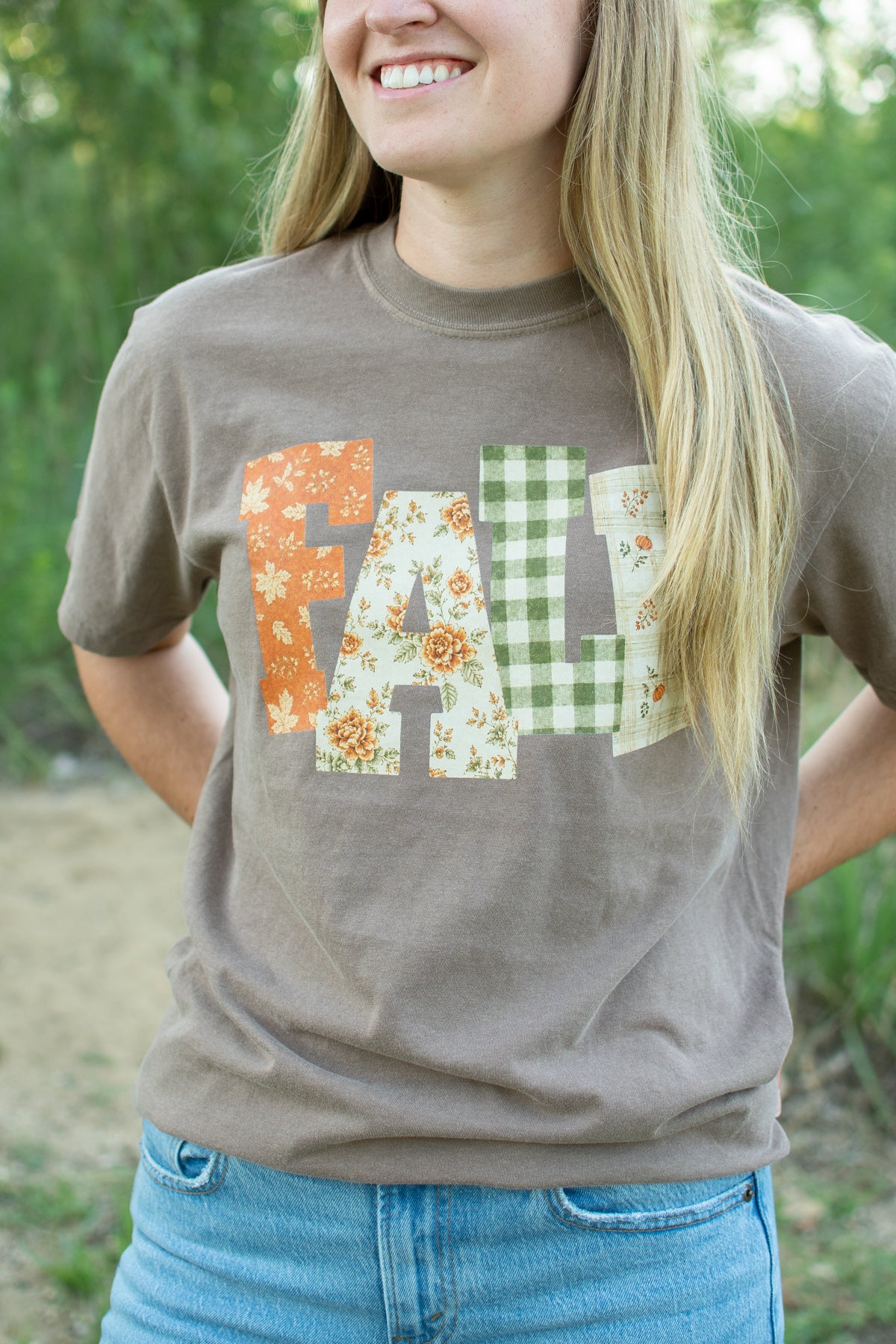 Fall Floral 'Fall' Adult T-Shirt