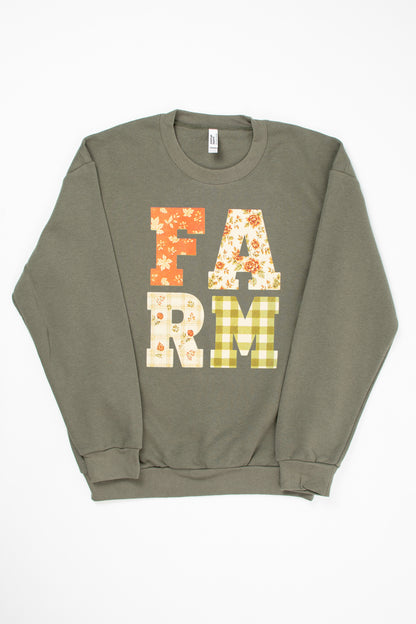 Fall Floral 'Farm' Adult Crewneck