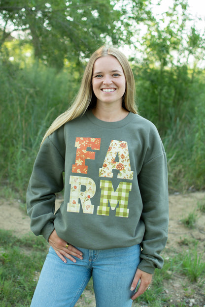 Fall Floral 'Farm' Adult Crewneck