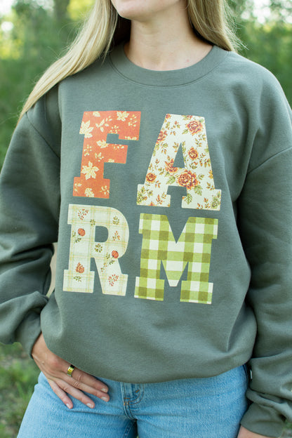 Fall Floral 'Farm' Adult Crewneck