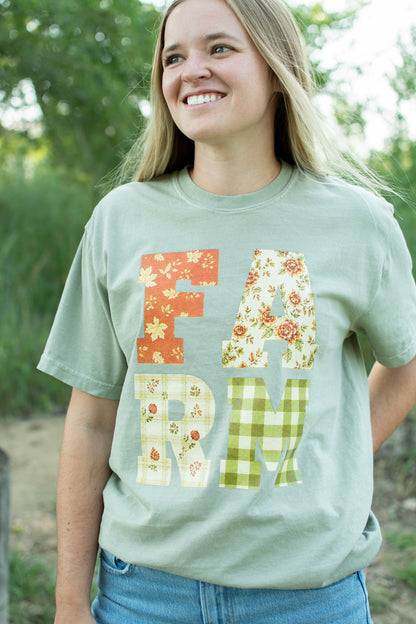 Fall Floral 'Farm' Adult T-Shirt