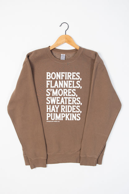 Fall Vibes Brown Crewneck