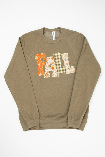 Fall Floral 'Fall' Adult Crewneck