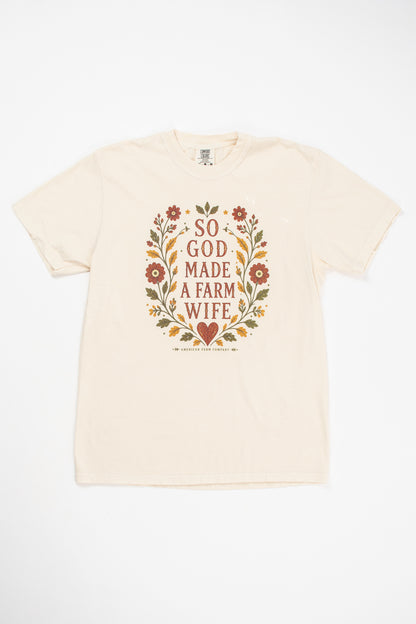 Fall 'So God Made a Farm Wife' Adult T-Shirt
