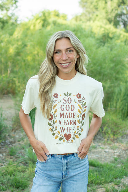 Fall 'So God Made a Farm Wife' Adult T-Shirt