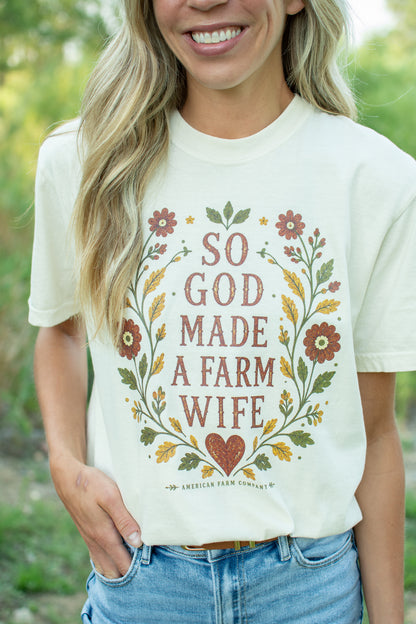 Fall 'So God Made a Farm Wife' Adult T-Shirt