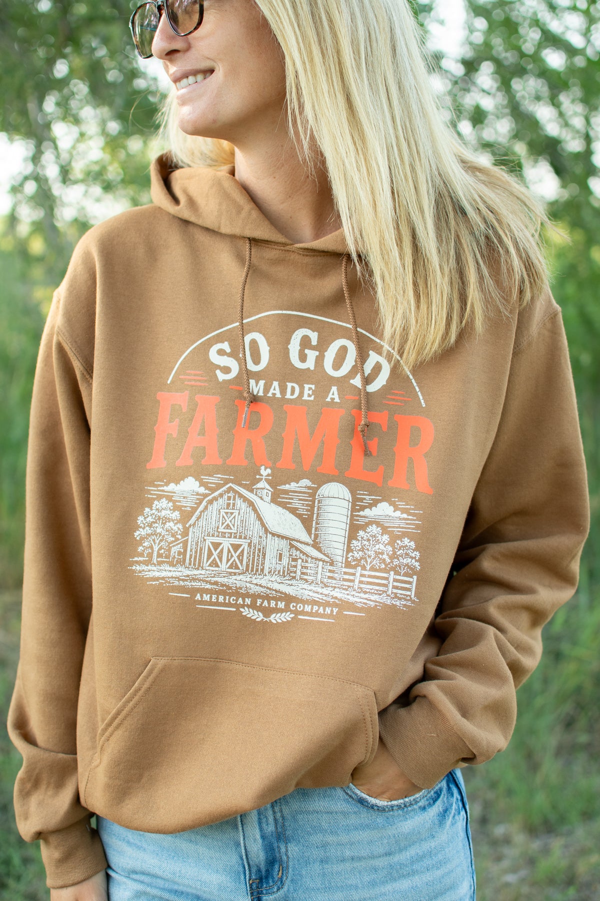 Fall 'So God Made a Farmer' Adult Hoodie